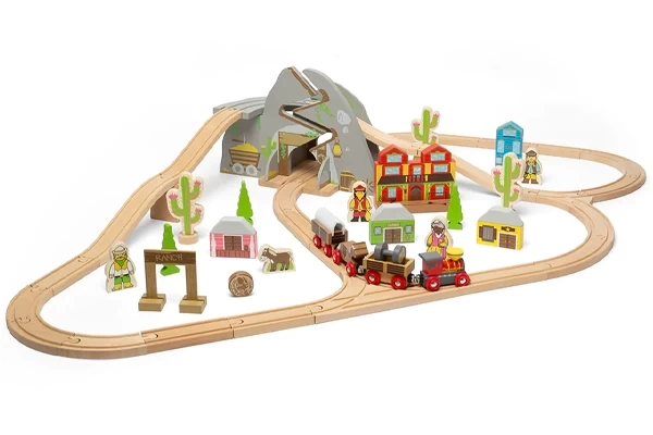 Eisenbahnset Wilder Westen 62 Teile