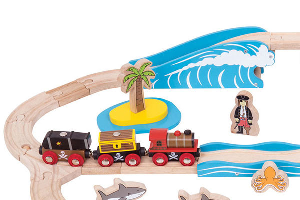 Inklusive Lokomotive mit zwei Waggons