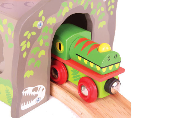 Bigjigs T Rex Dinosaurier Tunnel HolzeisenbahnXL